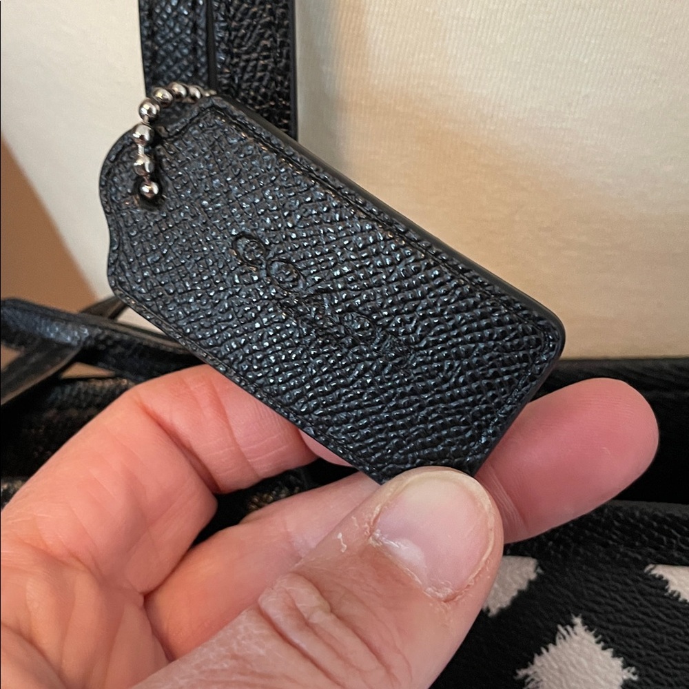 Coach Black and Cream Plaid Signature Tote with PouchNWT - Picture 9 of 9